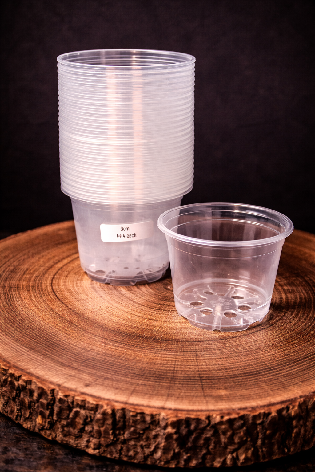 9cm Clear Pot