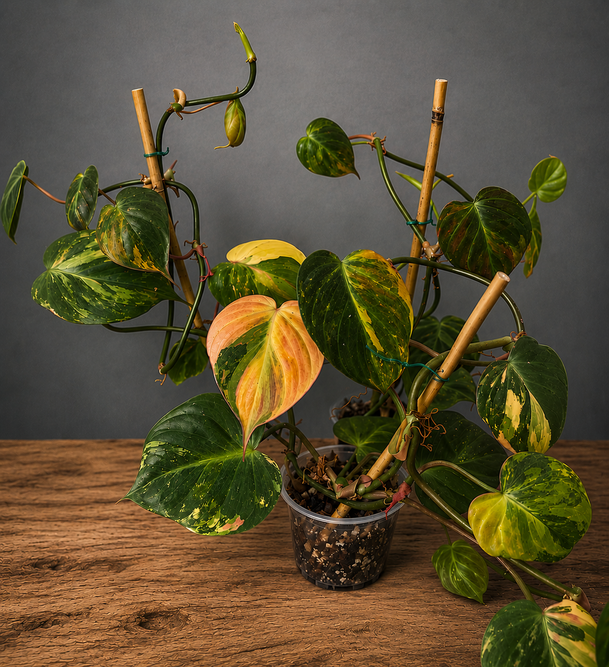 Philodendron micans "Pink" variegated